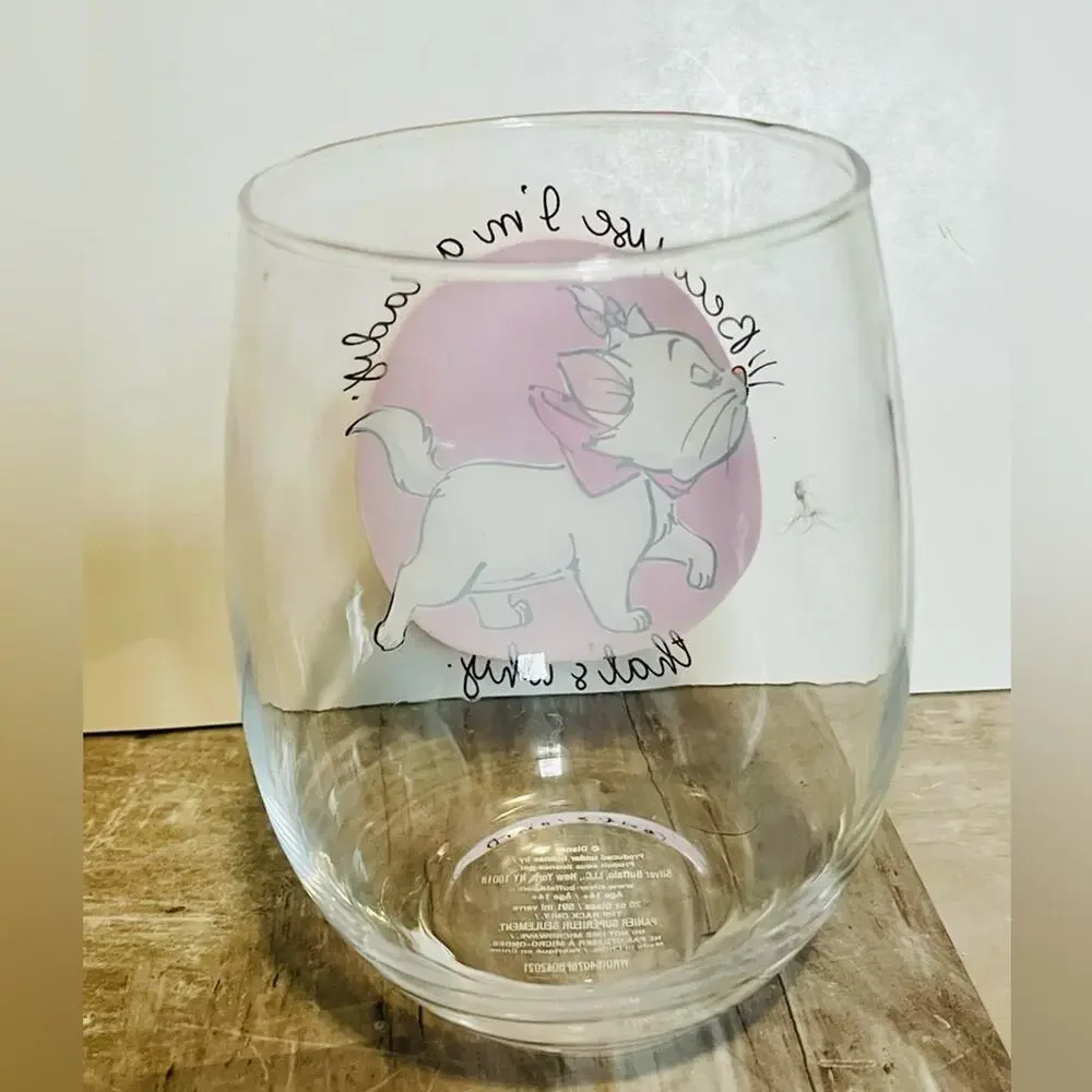 Disney The Aristocats Marie stemless glass